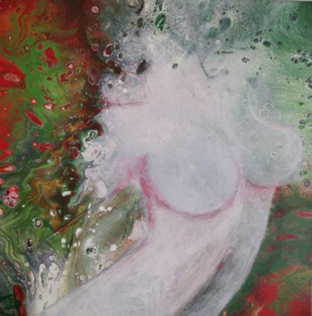 Akryl maleri Den frie kvinden (2021) af Christina Dupon malet i 2021