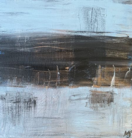 Akryl maleri Beyond surface 4 (2022) af Majken Sonne malet i 2022
