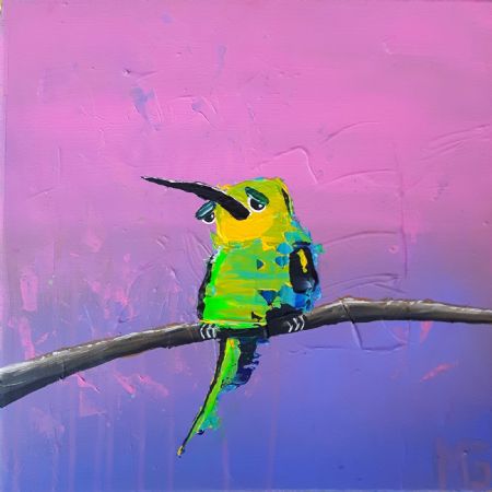 Akryl maleri Fugl 4 af Art by Gaarden malet i 2021