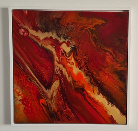  maleri Flames 1 (2021) af Eva Hansen malet i 2021
