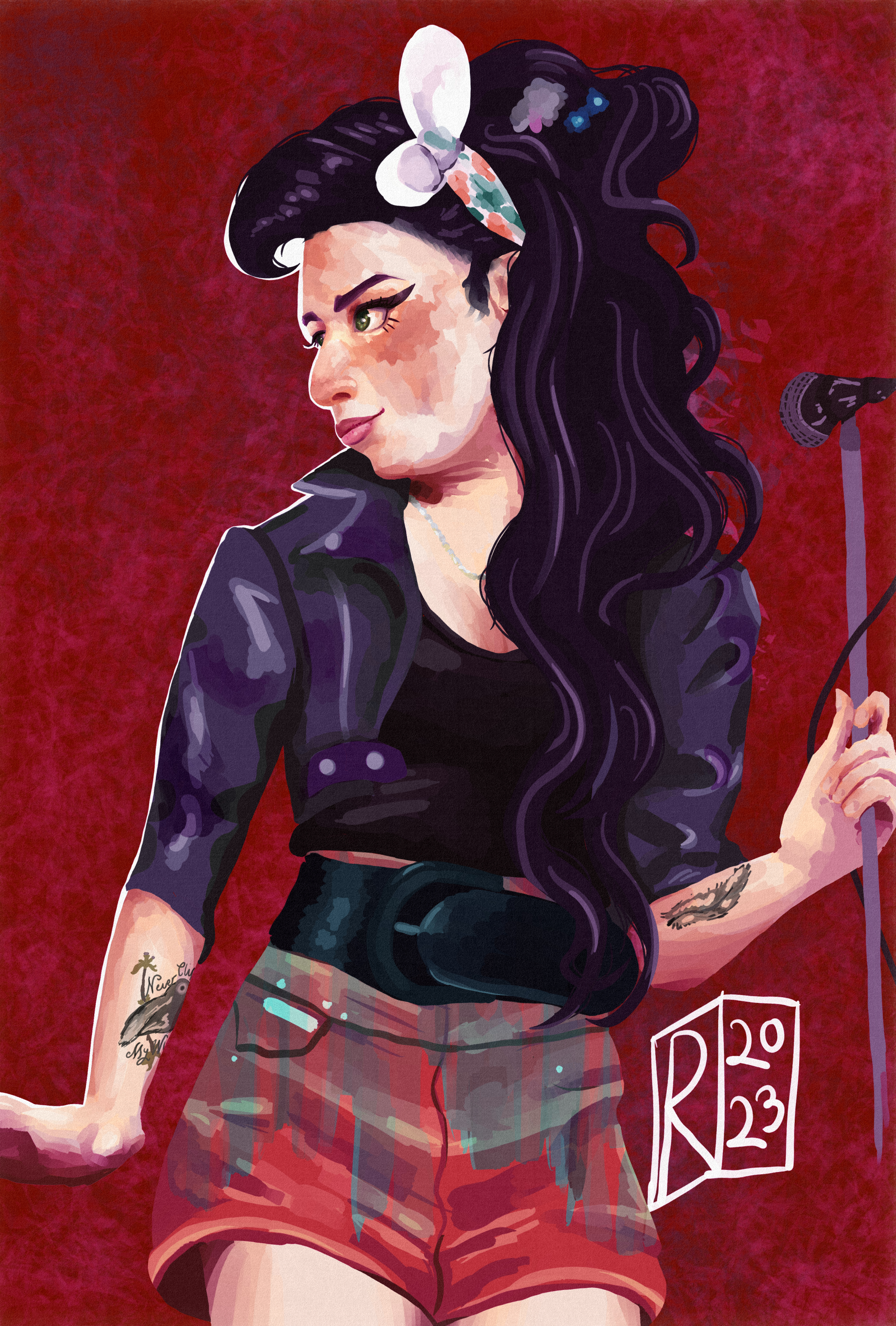  maleri Winehouse (2023) af Ragn Illum malet i 2023