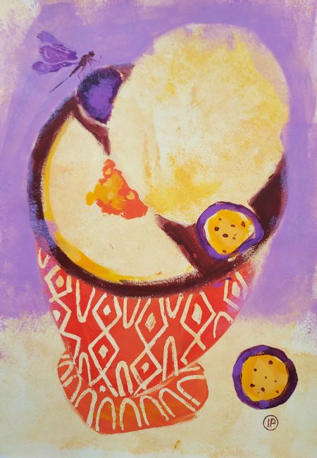Akryl maleri Duften af melon af Irina Plaksina malet i 2024