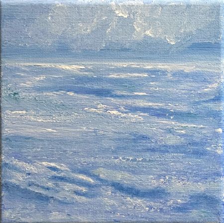 Akryl maleri Seascape af Anette Thorup Hansen (ATH) malet i 2022