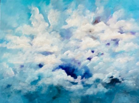 Akryl maleri Himmel og Hav af Galleri EVIG malet i 2024