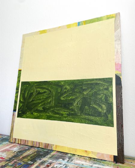 Akryl maleri Plain Mountain af Philip Hauge Reitz malet i 2024